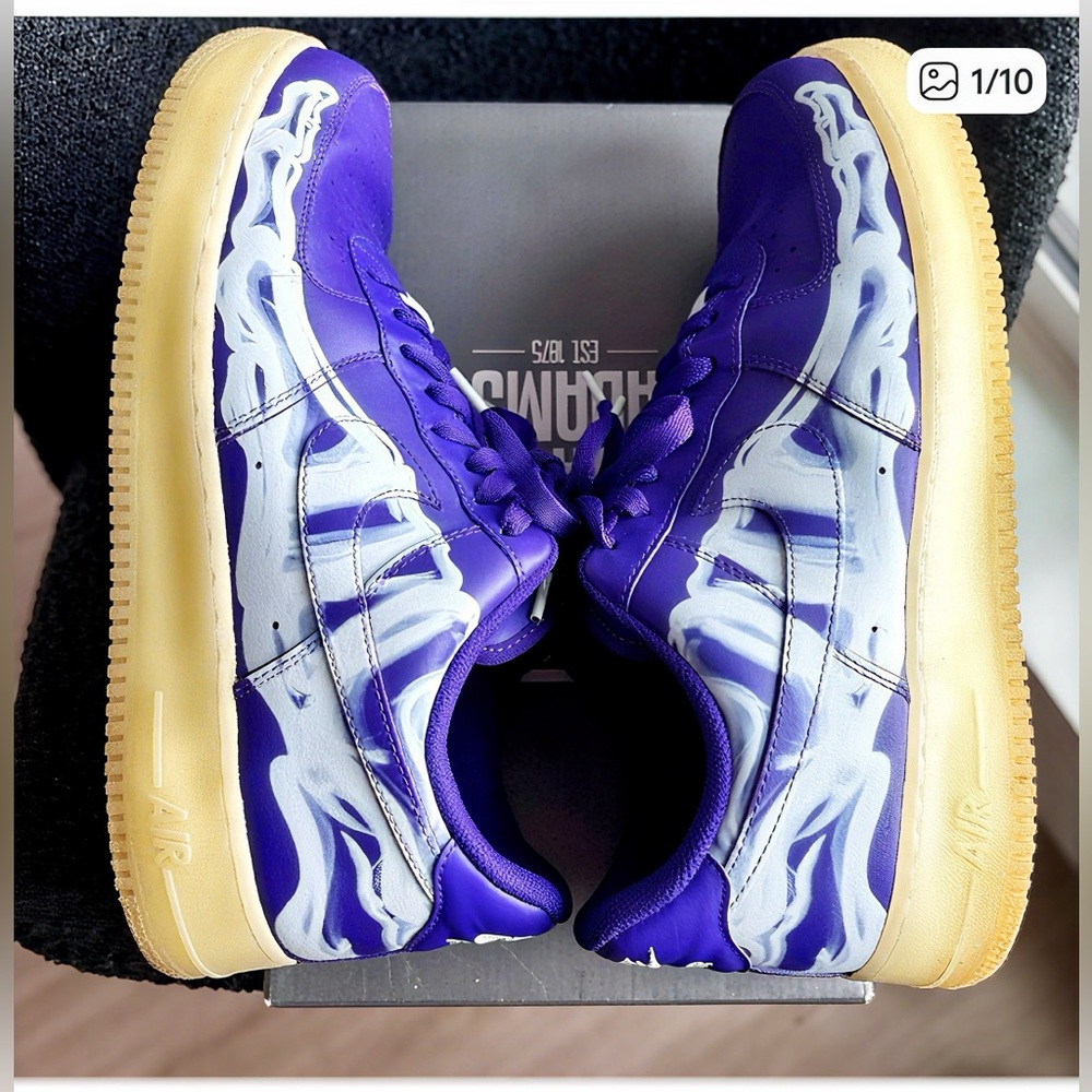 Nike Air Force 1 LV8 Skeleton Purple / X-Ray Style – Size 13 (QS)